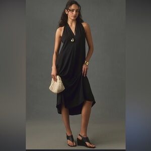By Anthropologie Halter Silky Midi Dress
